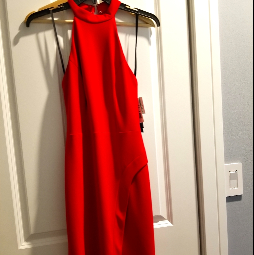 Aqua mini haltered bodycon dress